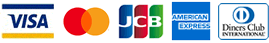対応クレジットカード（Visa / Master / JCB / AMEX / Diners）